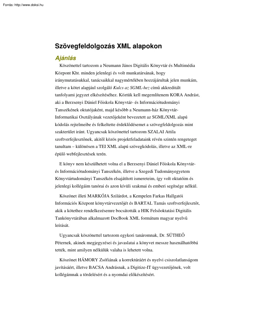 Bíró Szabolcs - Szövegfeldolgozás XML alapokon