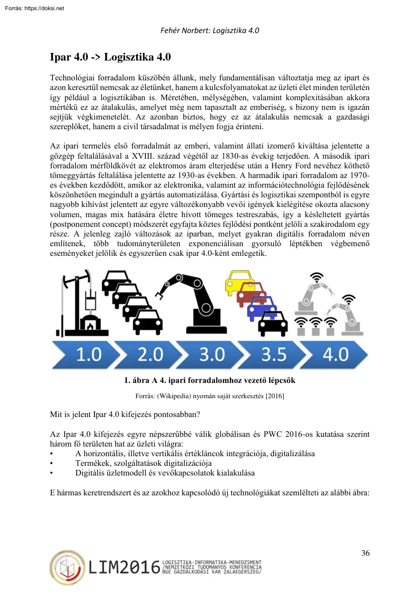 Fehér Norbert - Logisztika 4.0