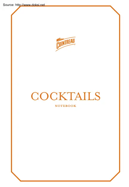 Cocktails Notebook