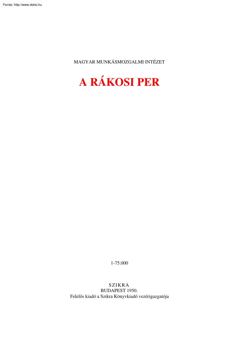 A Rákosi per
