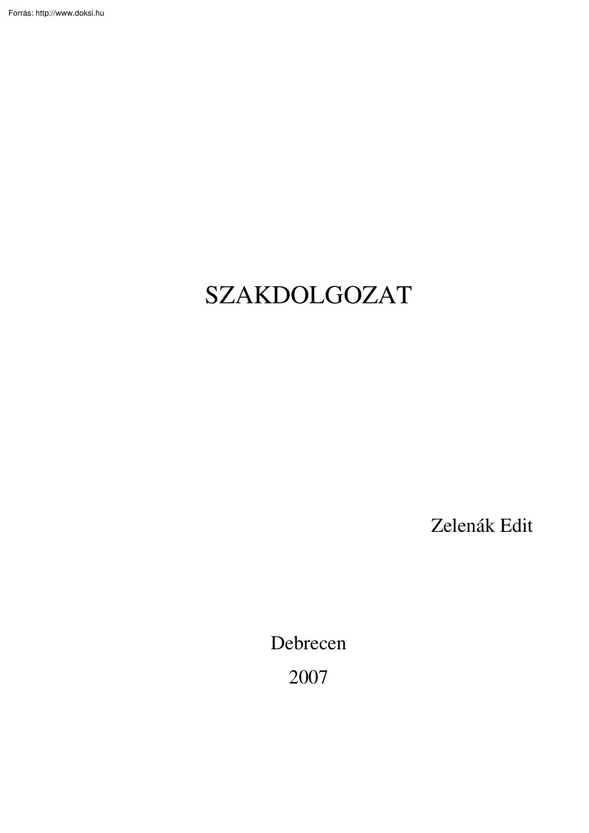 Zelenák Edit - Ruhaipari gyártás előkészítés