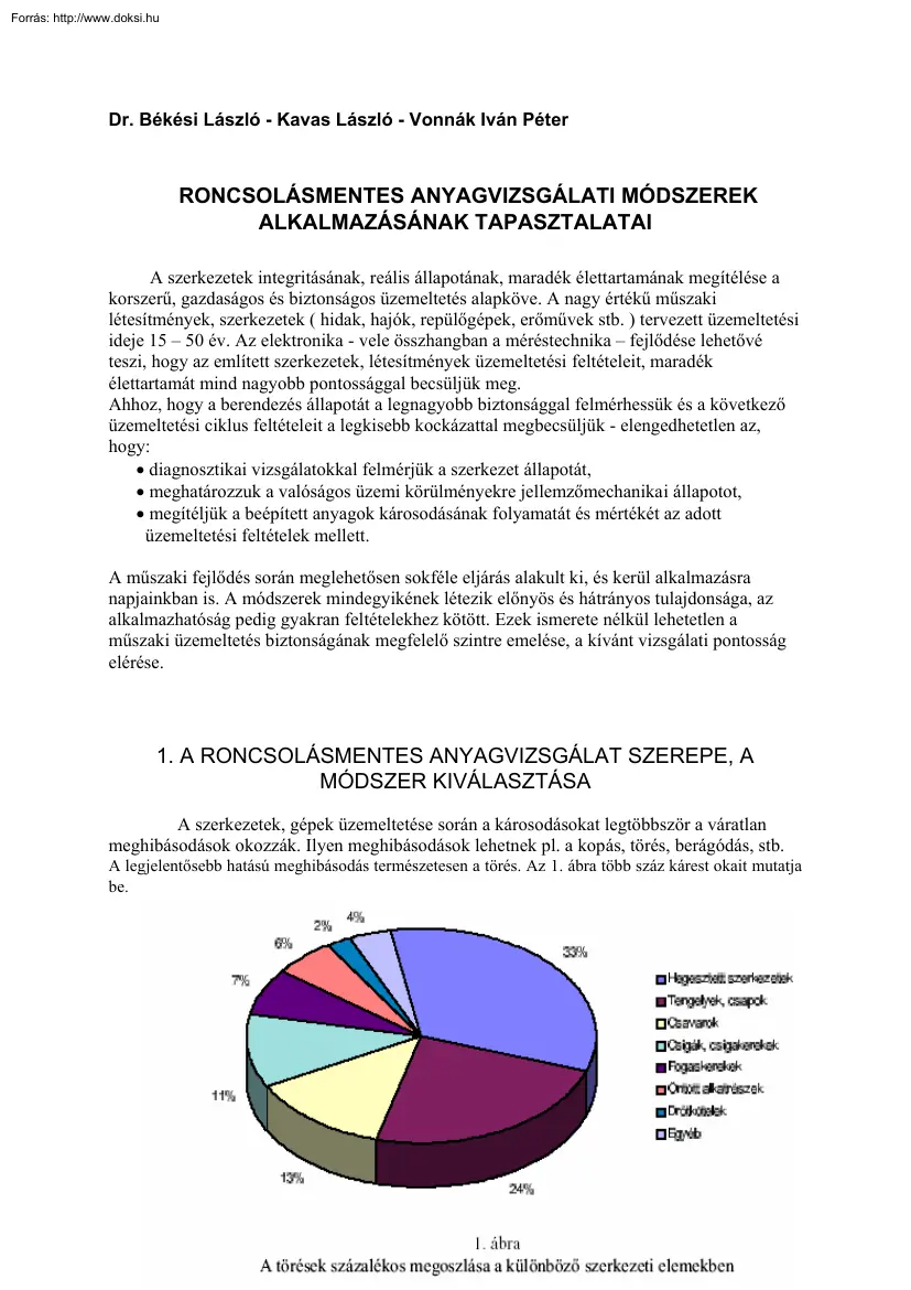 Békési-Kavas-Vonnák - Roncsolásmentes anyagvizsgálati módszerek alkalmazásának