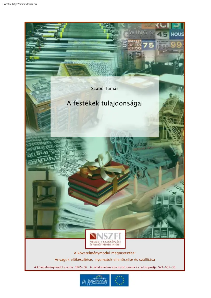 Szabó Tamás - A festékek tulajdonságai