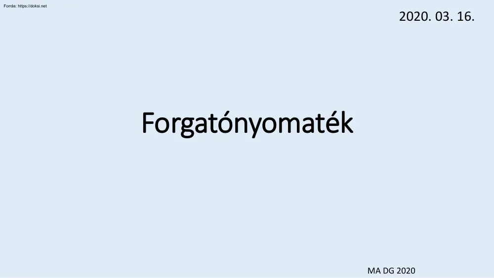 Forgatónyomaték