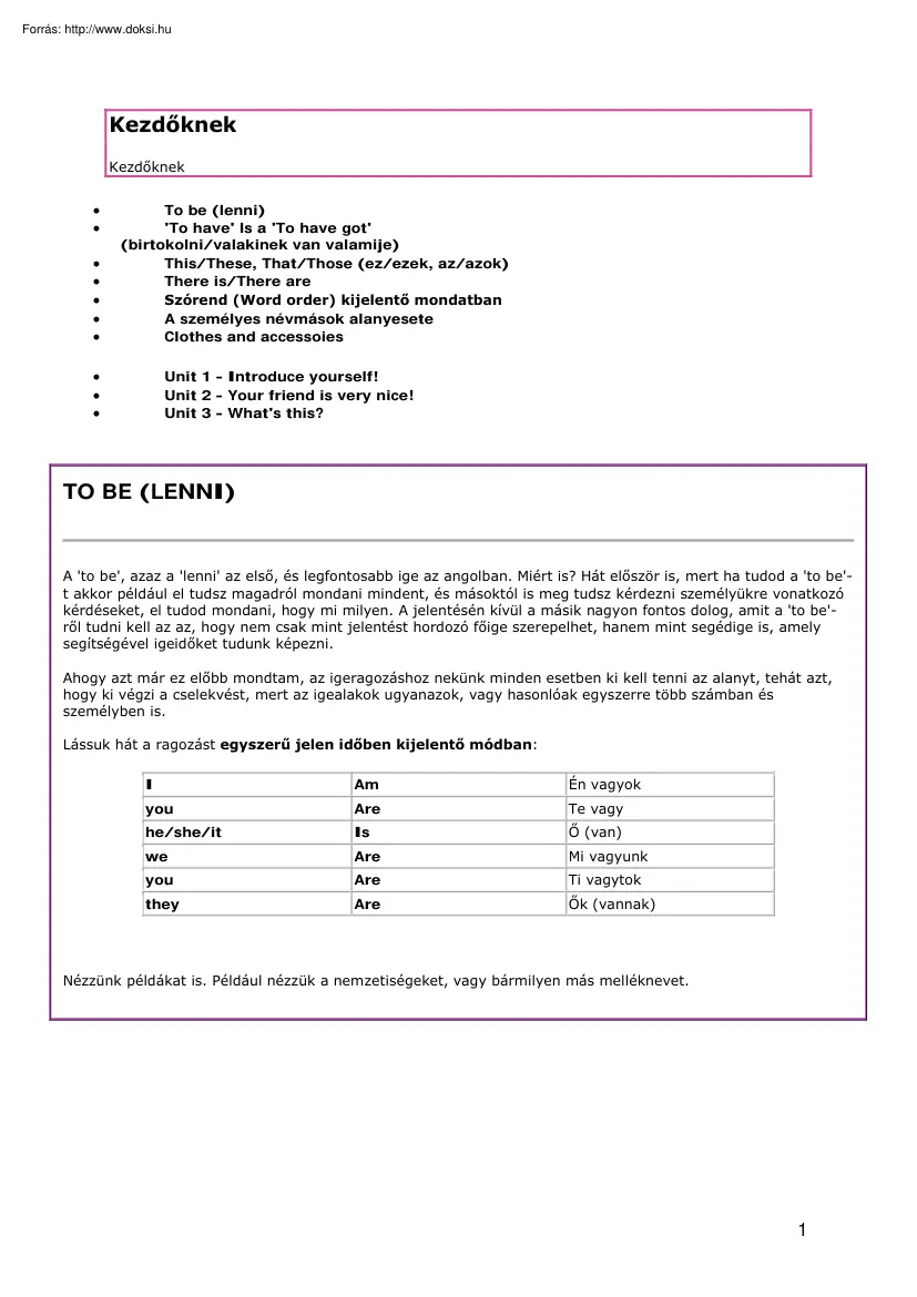 Angol nyelvtanulás kezdőknek