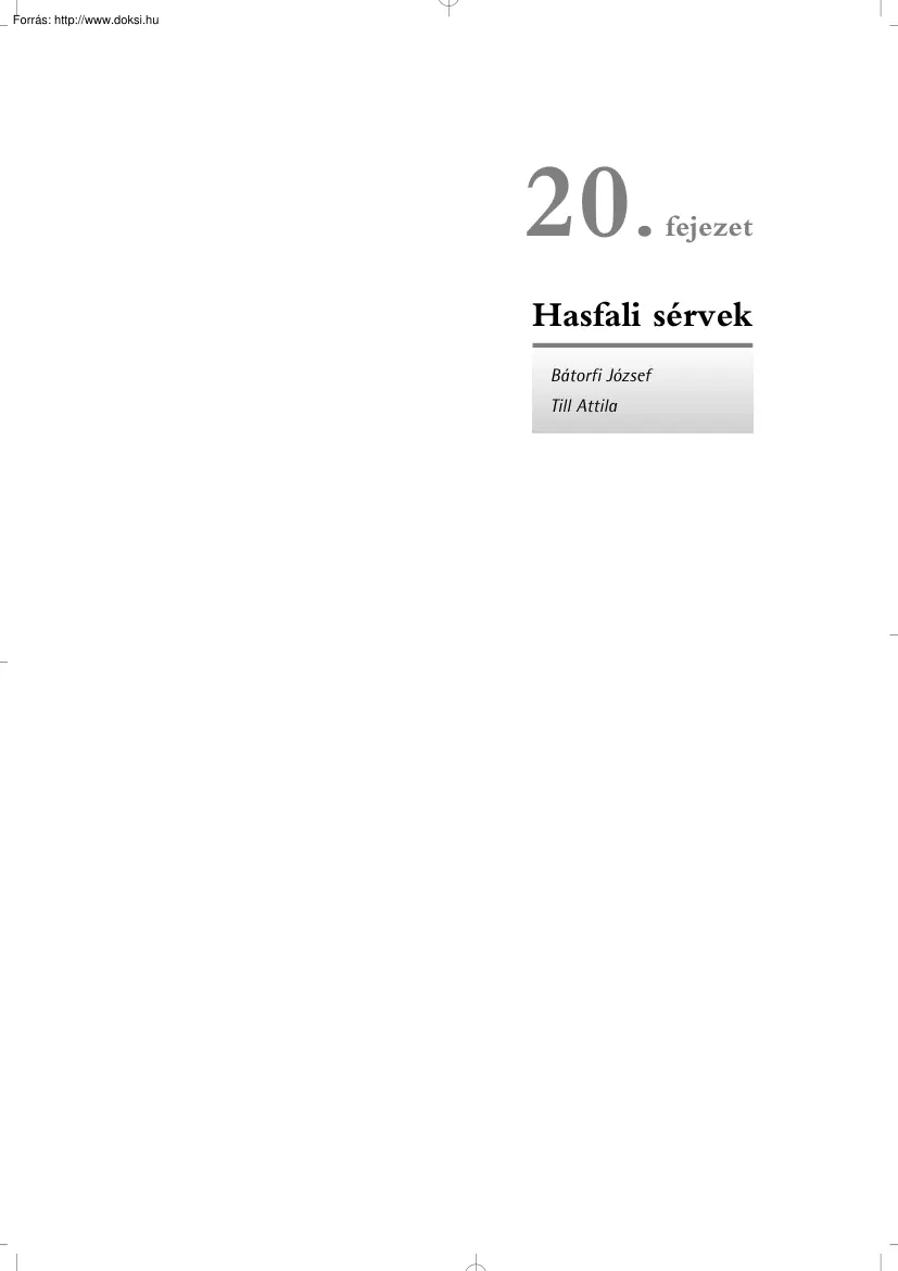Bátorfi-Till - Hasfali sérvek