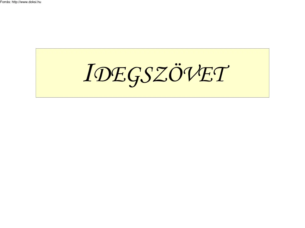 Idegszövet