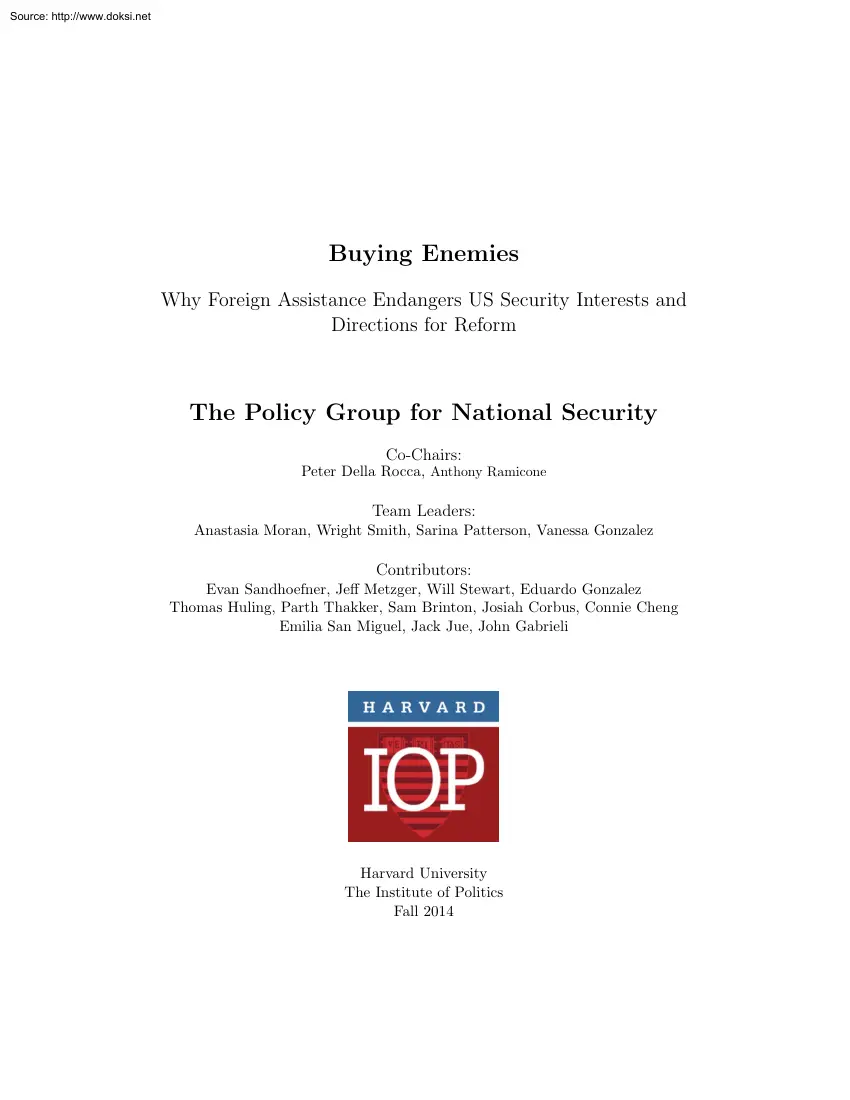 Rocca-Ramicone - Buying Enemies, Why Foreign Assistance Endangers US Security Interests and