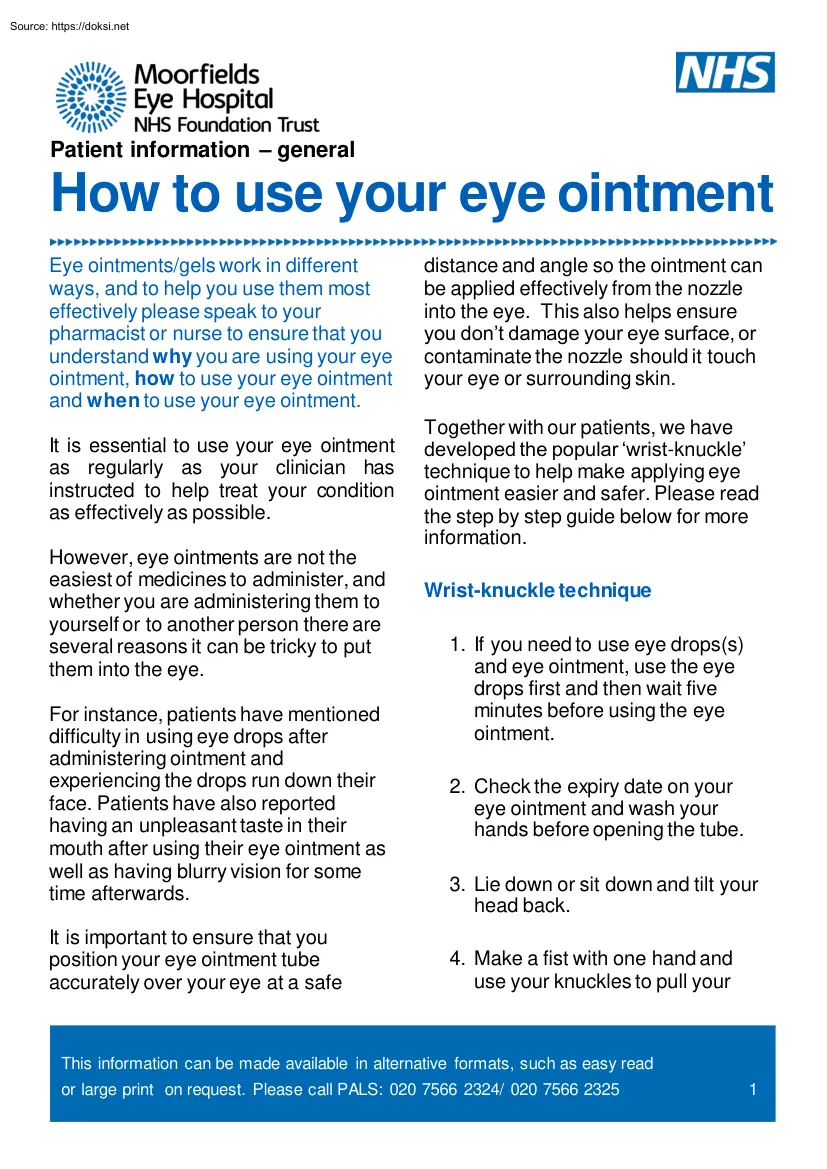 How to Use Your Eye Ointment