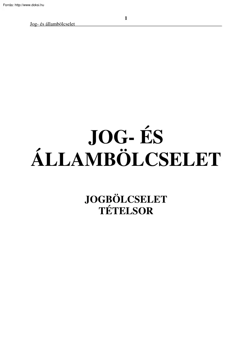 Jog-és állambölcselet