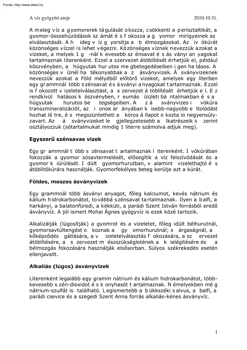 Dr. Bartus József - A víz gyógyító ereje