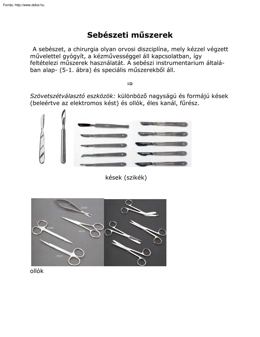 Sebészeti műszerek