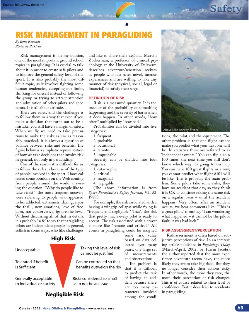 Irene Revenko - Risk Management in Paragliding