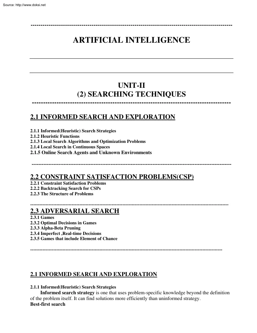 About Artificial Intelligence