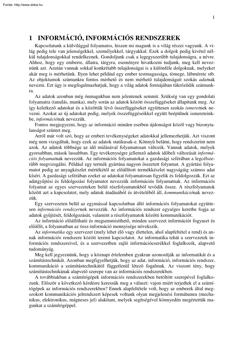 Muszka Péter - Az Informatika alapjai