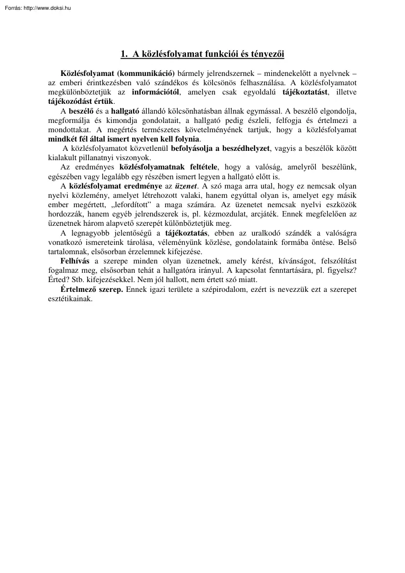 Nyelvtan érettségi tételek, 2001