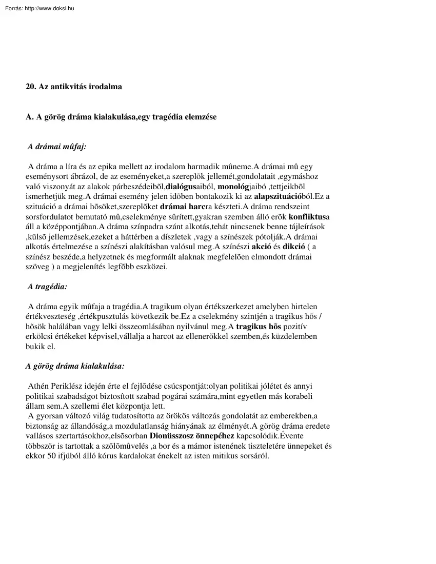 Az antikvitás irodalma