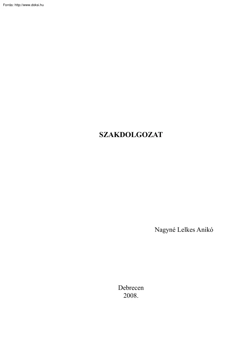 Nagyné Lelkes Anikó - A négydimenziós tér geometriája