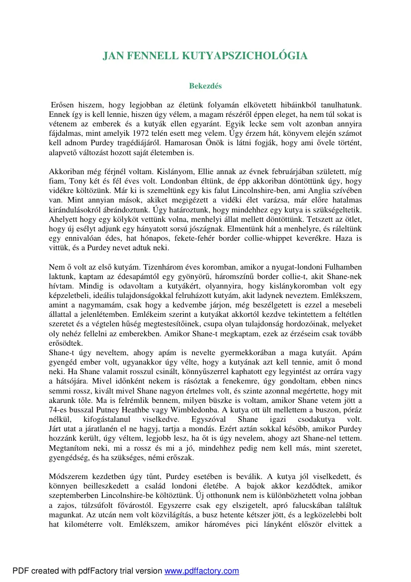Jan Fennell - Kutyapszichológia
