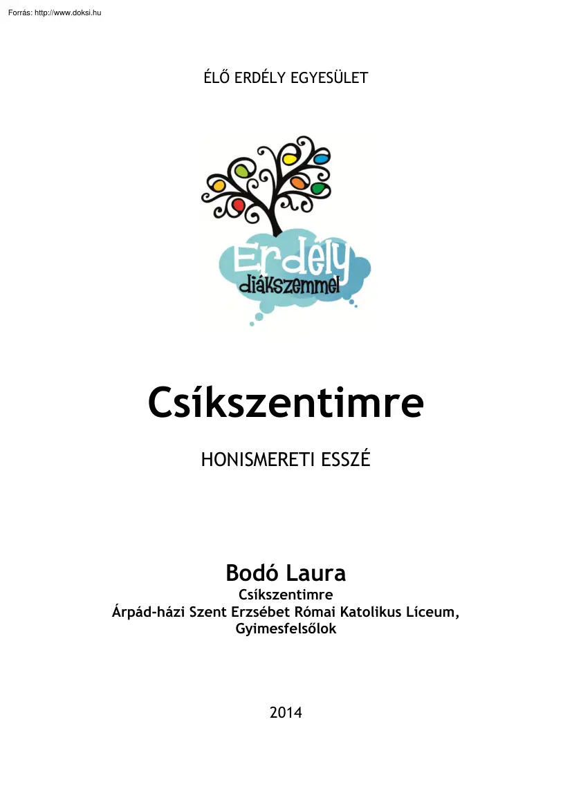 Bodó Laura - Csíkszentimre