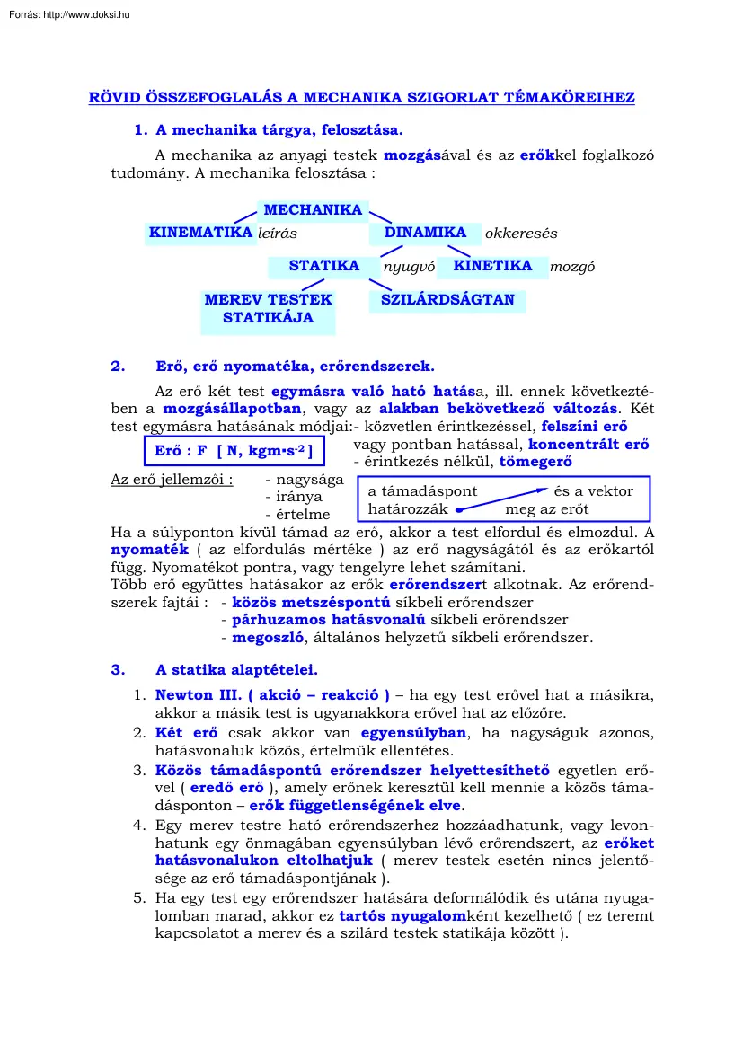 Mechanika szigorlat, 2003