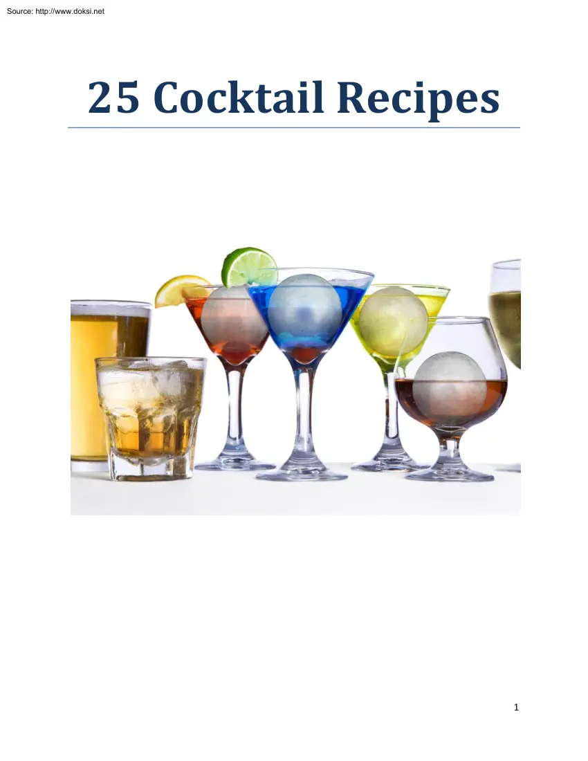 25 Cocktail Recipes