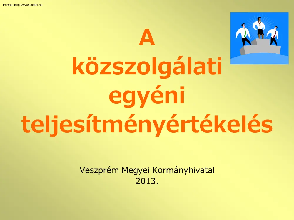 A közszolgálati egyéni teljesítményértékelés