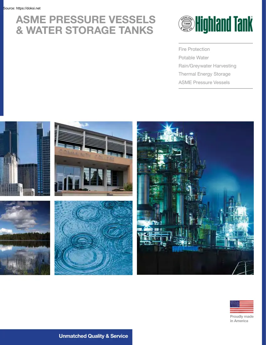 ASME Pressure Vessels and Water Storage Tanks