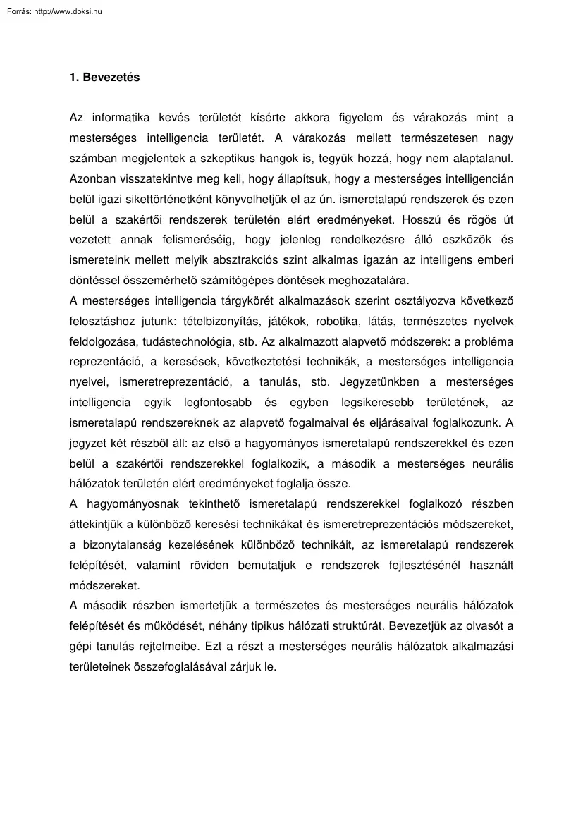 Hermann Gyula - Mesterséges Intelligencia