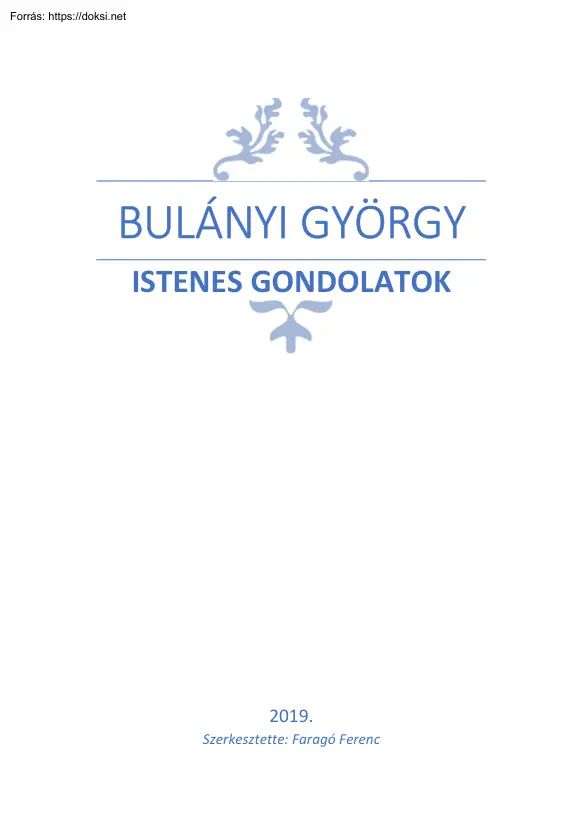 Bulányi György - Istenes gondolatok