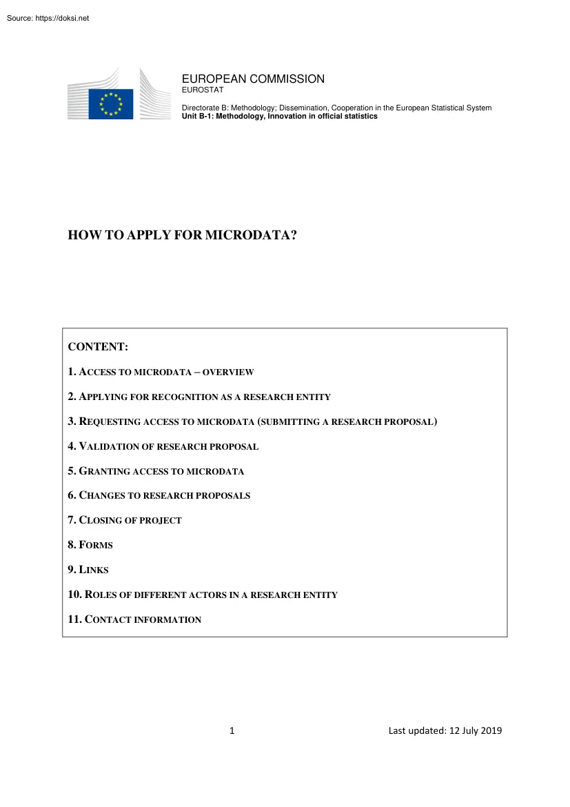 How to Apply for Microdata