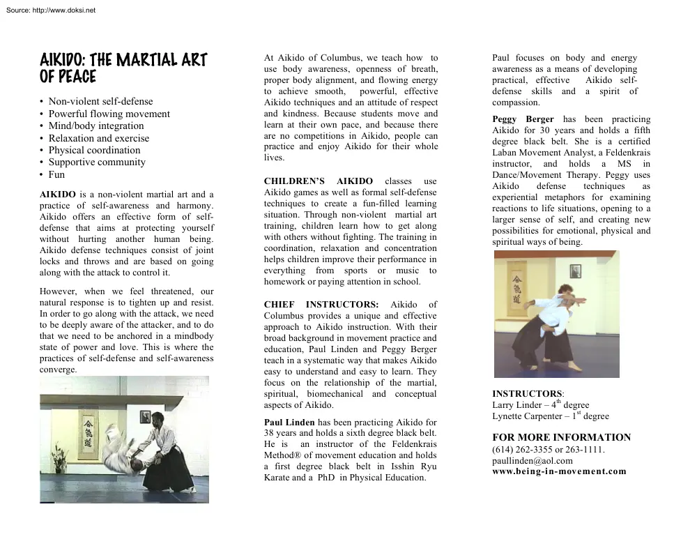 Aikido, The Martial Art of Peace