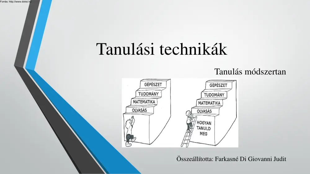 Farkasné Di Giovanni Judit - Tanulási technikák