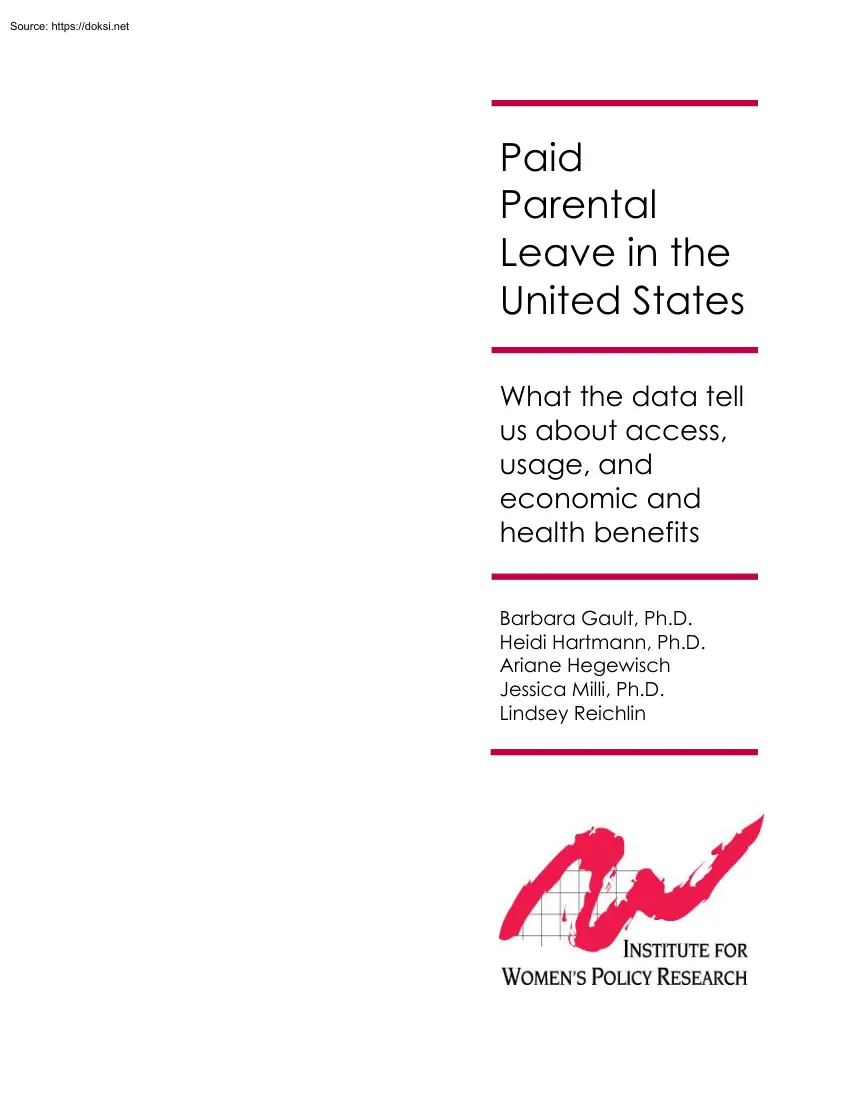 Barbara-Heidi-Ariane - Paid Parental Leave in the United States