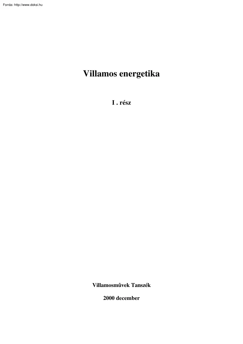 Villamos energetika