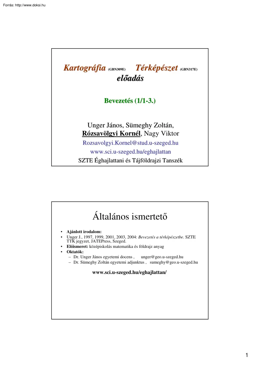 Kartográfia, térképészet