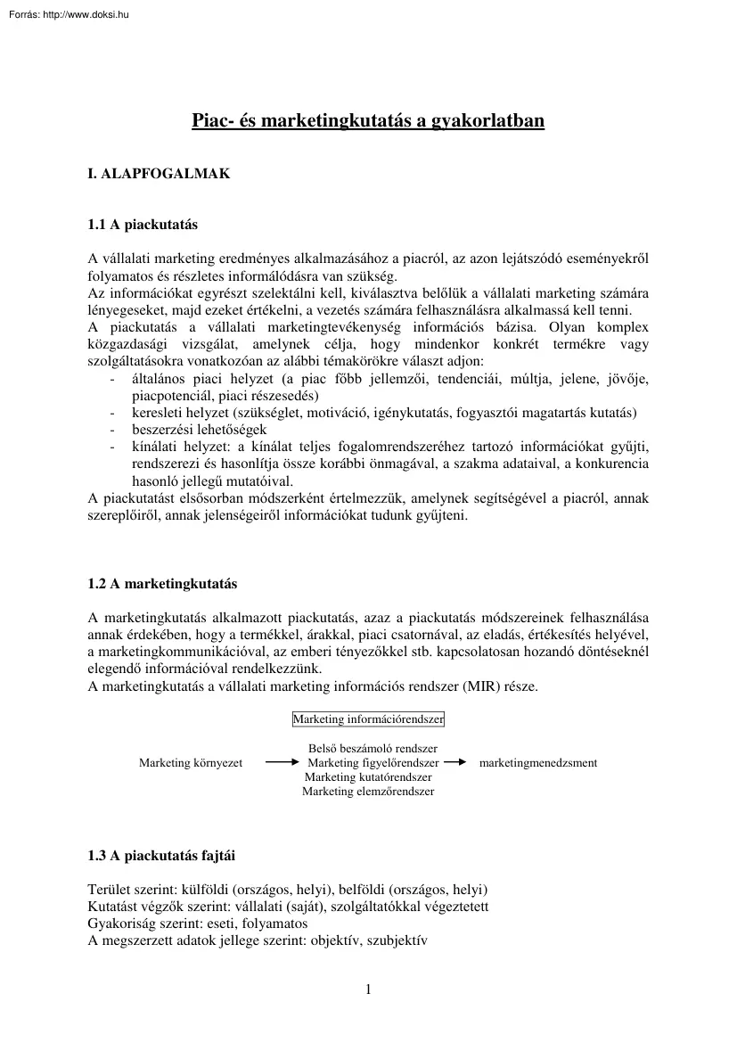 Piac- és marketingkutatás a gyakorlatban