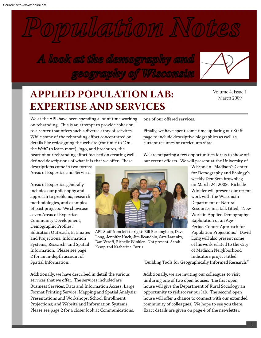 A Look at the Demography and Geography of Wisconsin