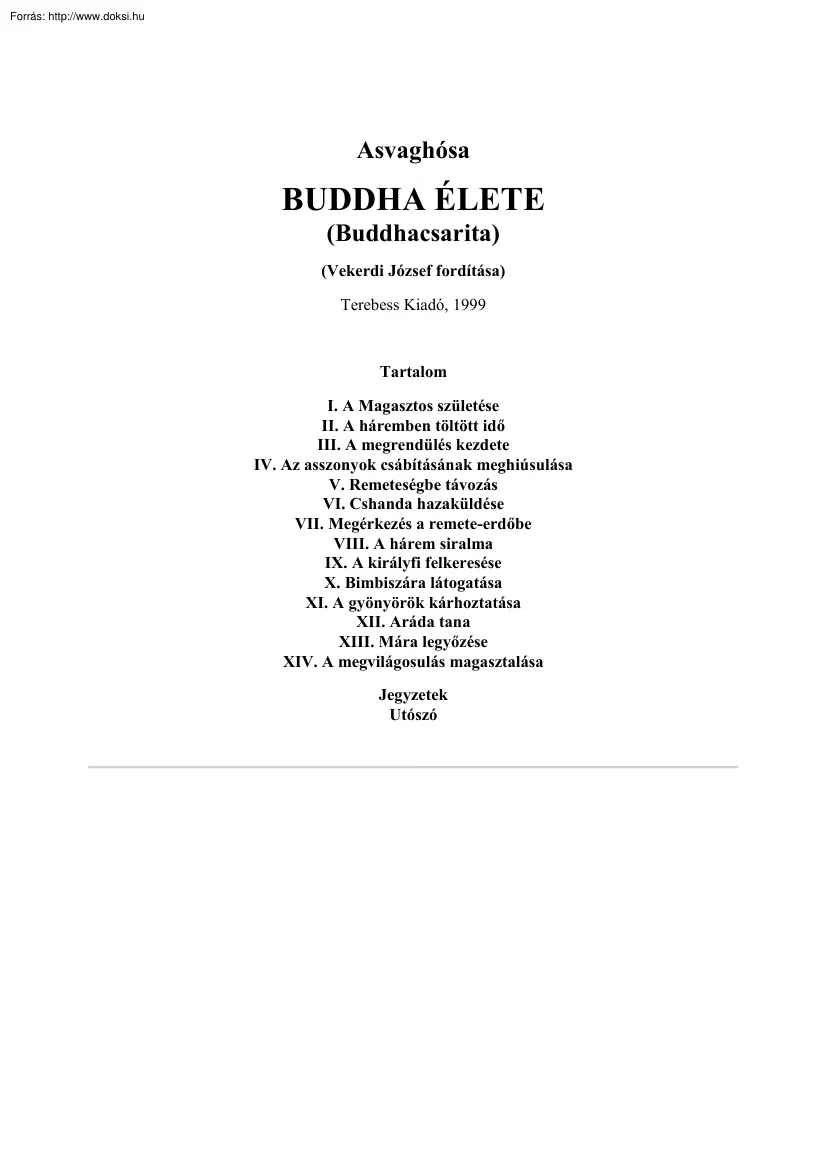 Buddha élete