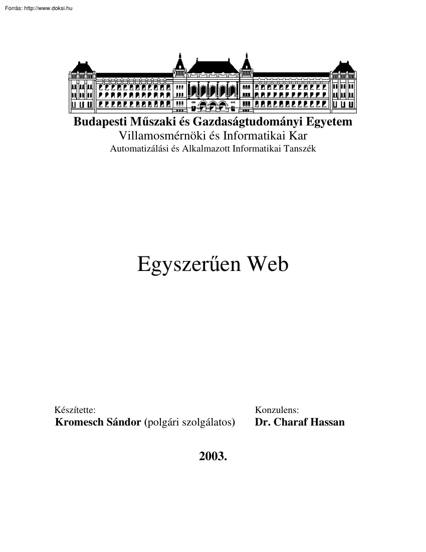 Kromesch Sándor - Egyszerűen Web