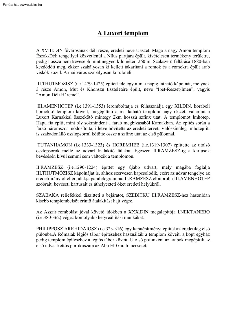 A Luxori templom