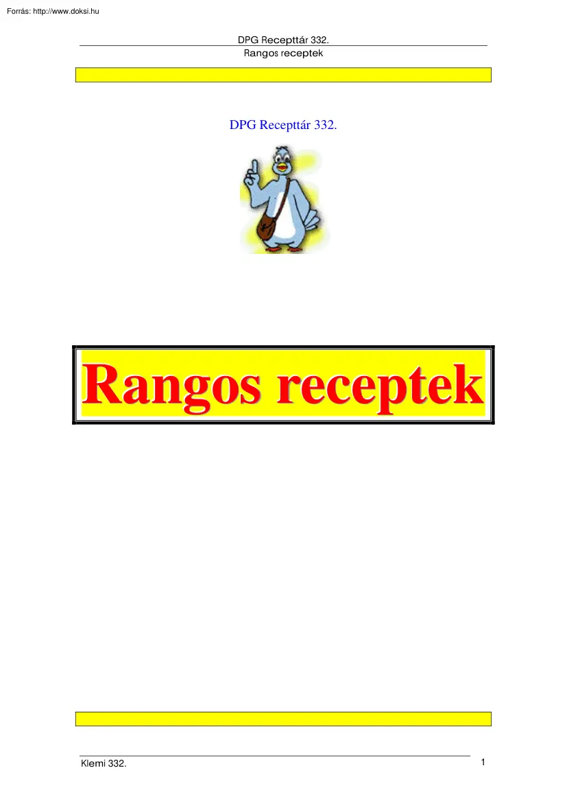 Rangos receptek