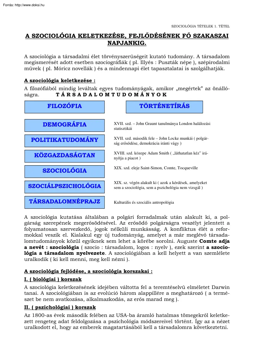 Szociológia tételek, 2002