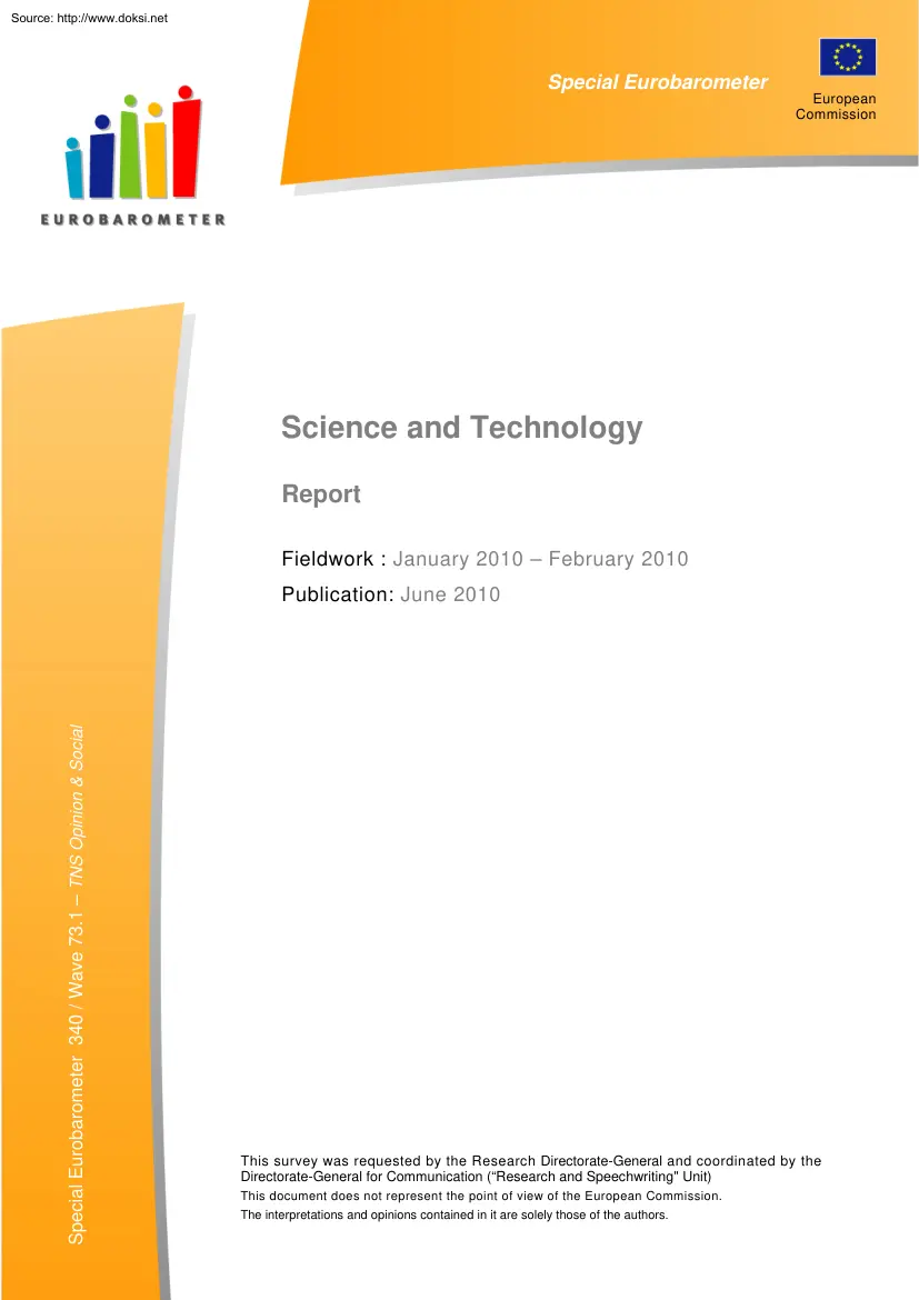 Science and Technology, Report