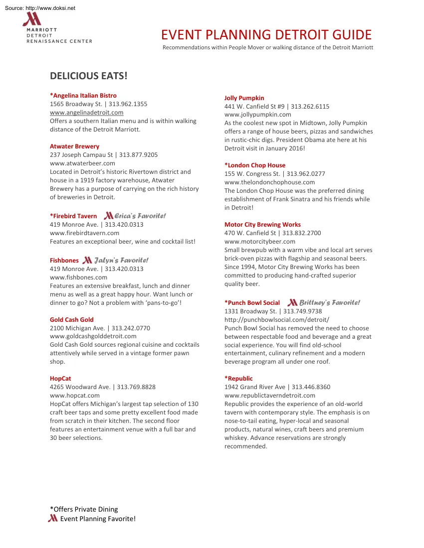 Event Planning Detroit Guide