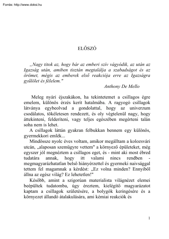 Balogh Béla - A végső valóság, első rész