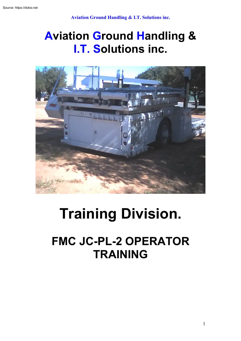 FMC JC-PL-2 Operator Training