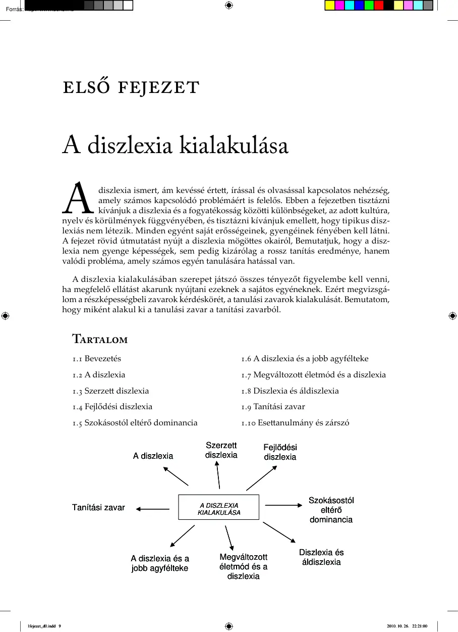 A diszlexia kialakulása