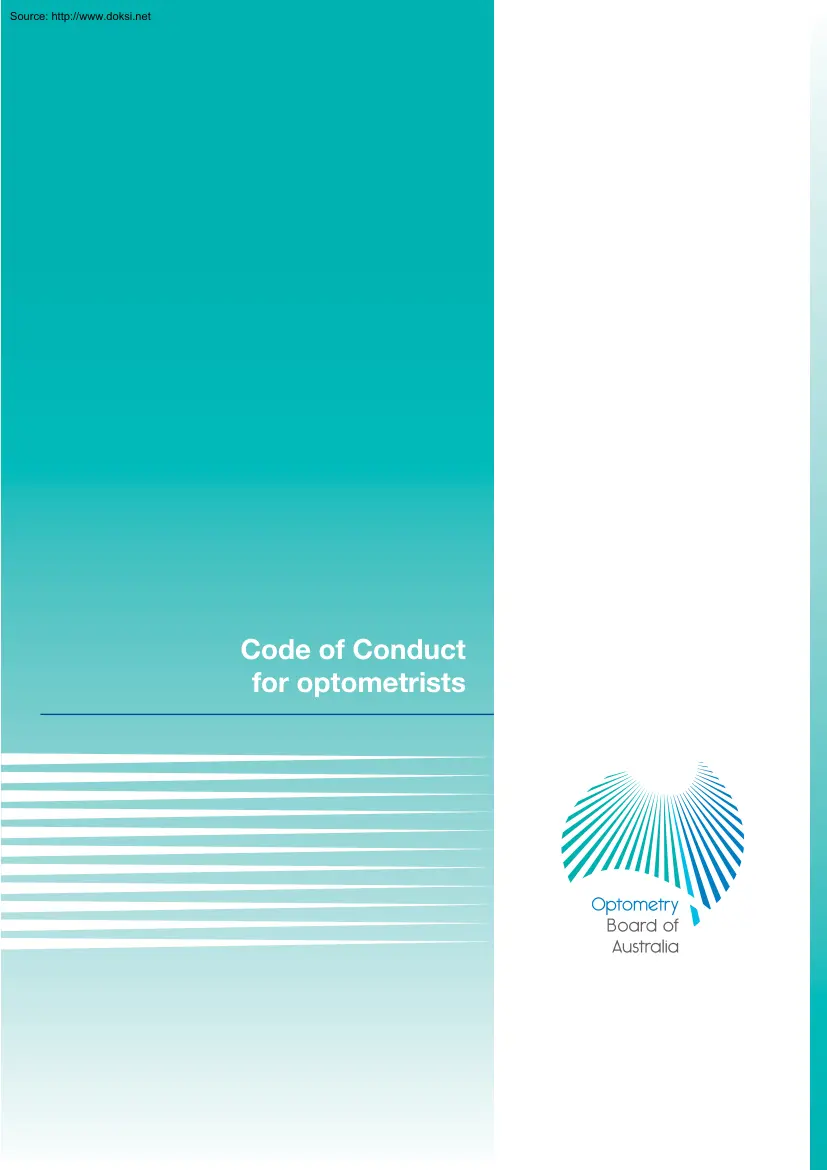 Code of Conduct for Optometrists