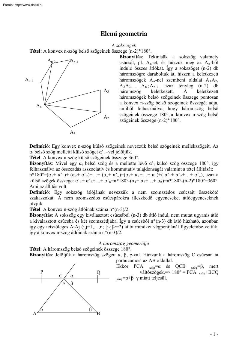 Elemi geometria
